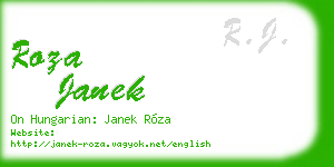 roza janek business card
